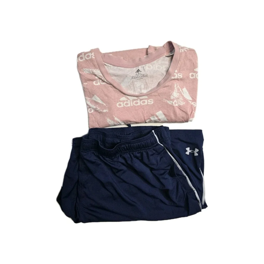 Adidas Under Armour Shorts Tee Shirt Men's 4XL Lot Of 2